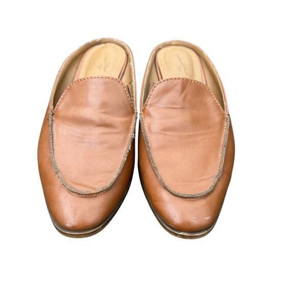 Universal Thread Tan Leather Mule Slides Slip On Loafers Size 7